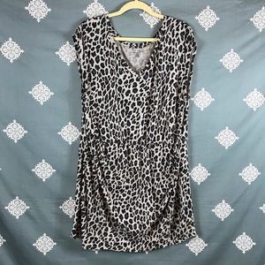 Leopard Print T-shirt Dress
